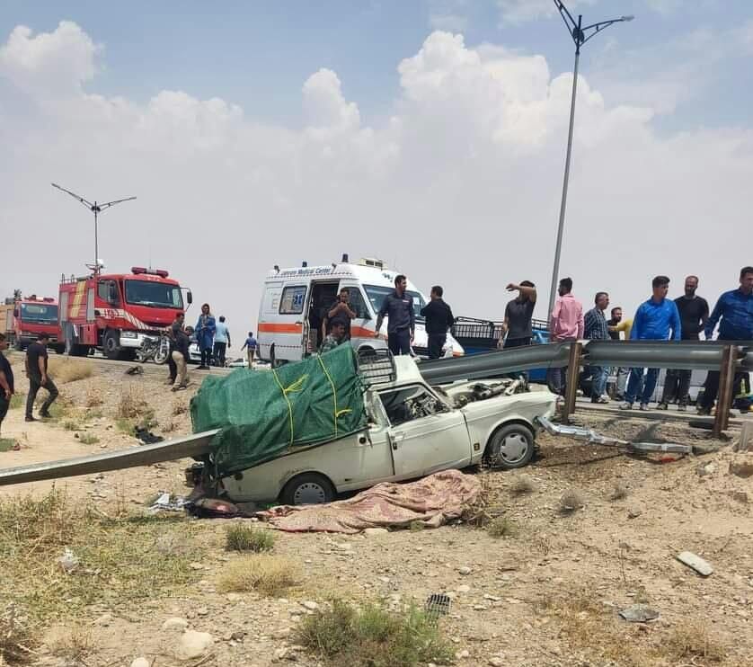 واژگونی خودرو در جهرم 2 کشته داشت واژگونی خودرو در جهرم 2 کشته داشت