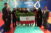 Goldmedaille für iranische Mädchen-Tischtennismannschaft  bei den Islamischen Spielen