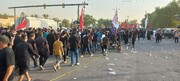 پیش از ۵ عصر؛ بیقراری خیابان های بغداد زیر تیغ بیرحم آفتاب و گام هزاران معترض 