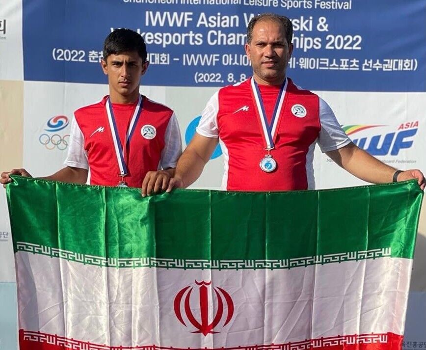  2 silver medals for Iranian waterski in the 2022 IWWF