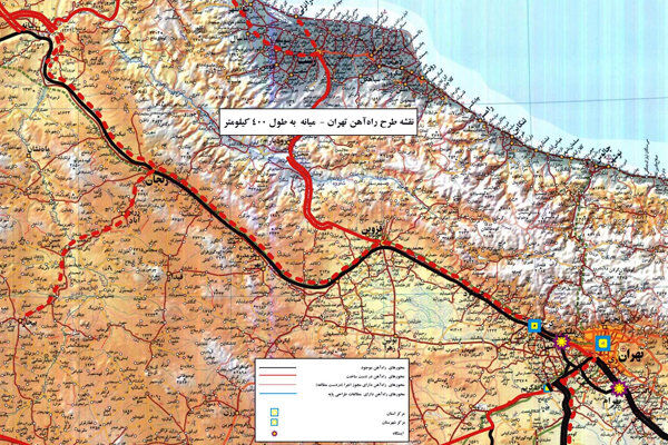 مسیر خروجی راه آهن میانه - تهران تغییر می‌کند