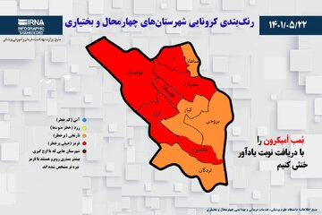 وضعیت صعودی موارد ابتلا به کرونا در چهارمحال و بختیاری متوقف شد