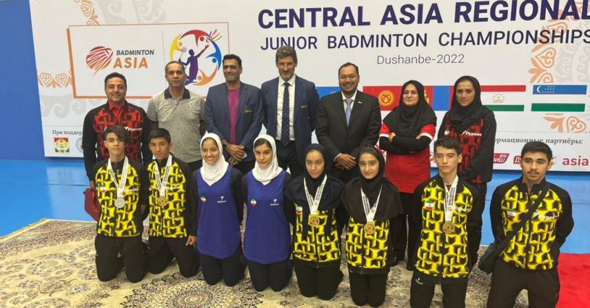 دشت چهار مدال طلا توسط بدمینتون بازان نوجوان ایران در آسیای میانه