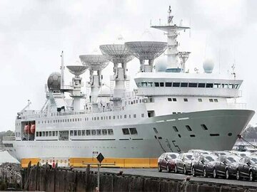 کشتی تحقیقاتی نظامی چین در بندر سریلانکا پهلو گرفت