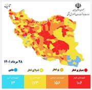 سه شهرستان استان سمنان در وضعیت قرمز کرونایی قرار گرفت 

