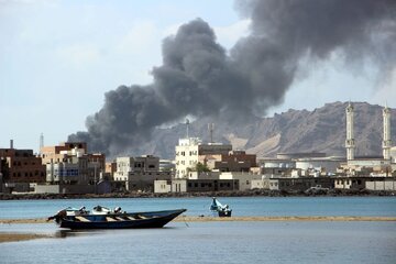 حملات هوایی ائتلاف سعودی به غرب یمن