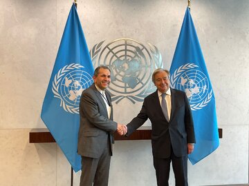 دیدار تخت‌روانچی با دبیرکل سازمان ملل در پایان دوره ماموریت 