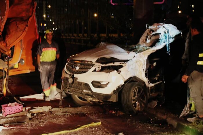 شب خونین در بزرگراه نیایش/ تصادف کامیون با خودرو سواری ۲ کشته داشت 
