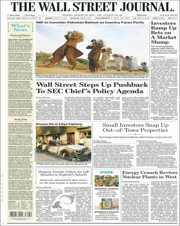 عناوین روزنامههای مطرح جهان؛ 30 آگوست 2022 6