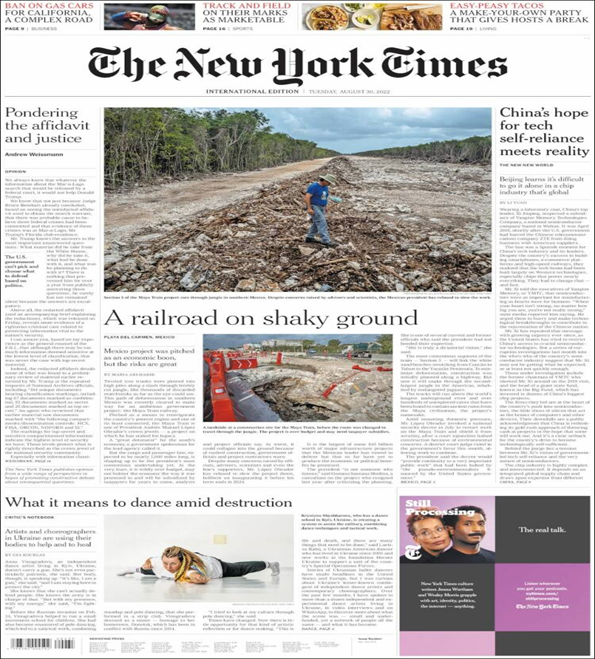 عناوین روزنامههای مطرح جهان؛ ۳۱ آگوست ۲۰۲۲