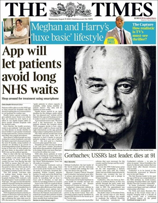 عناوین روزنامههای مطرح جهان؛ اول سپتامبر ۲۰۲۲