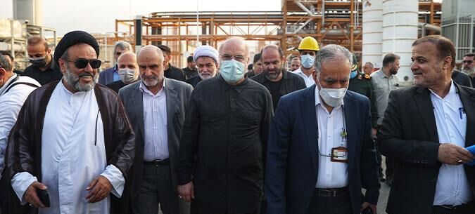 رئیس مجلس شورای اسلامی از فازهای پارس جنوبی بازدید کرد