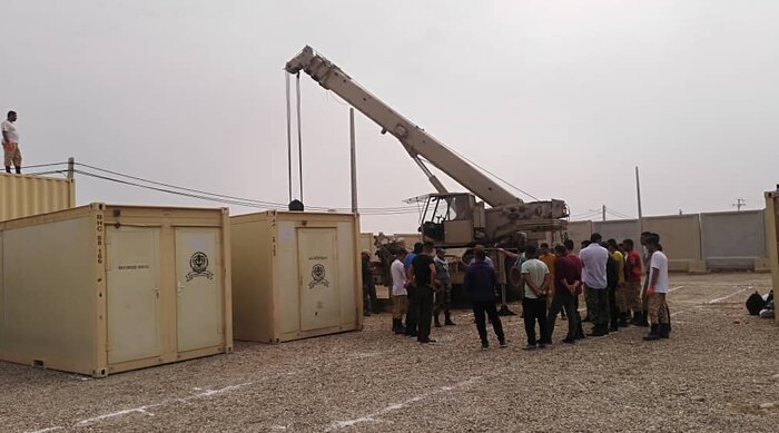 استقرار بیمارستان صحرایی۵۸۰ مقاومت دزفول در منطقه چذابه