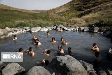 Source d’eau chaude « Sept Sources » à Ardabil (nord-ouest d’Iran)