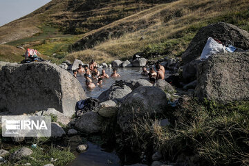 Source d’eau chaude « Sept Sources » à Ardabil (nord-ouest d’Iran)