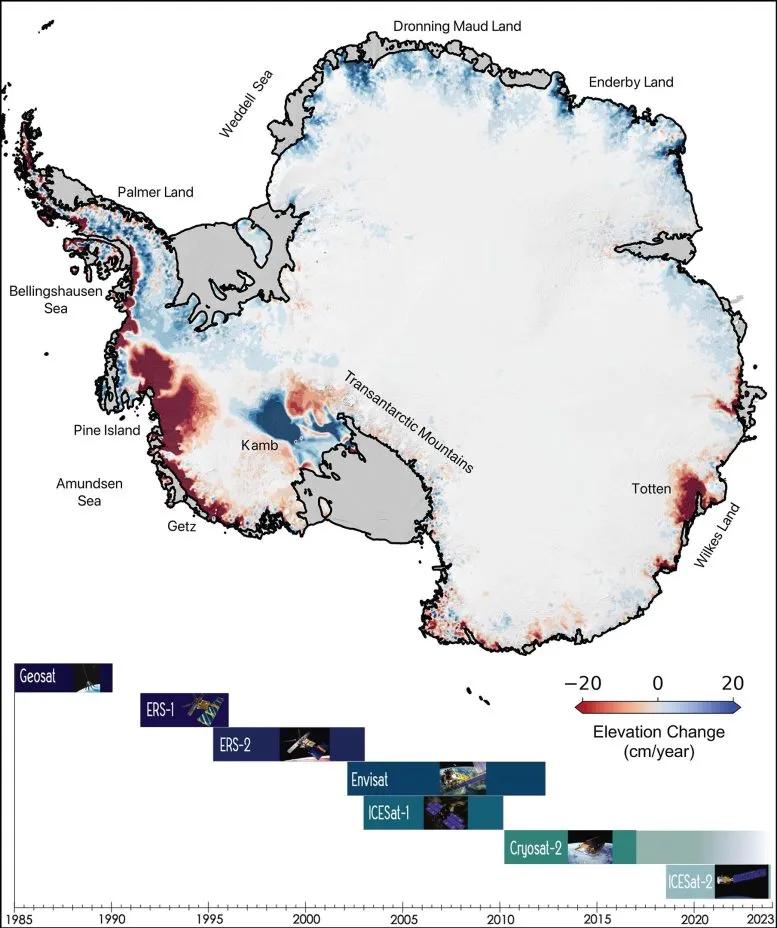 کاهش توده صفحه یخی قطب جنوب+فیلم