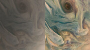 رنگ‌های خیره‌کننده سیاره مشتری در تصاویر فضاپیمای جونو