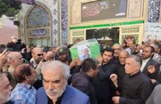 پیکر یک فرمانده دفاع مقدس در مشهد تشییع شد