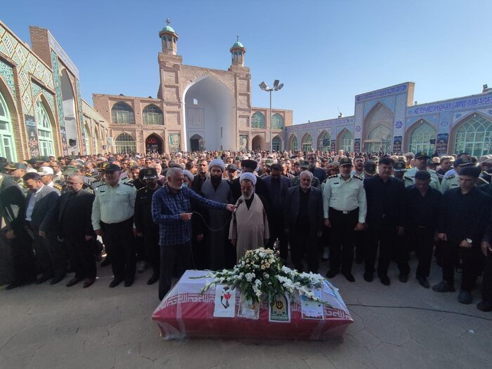 پیکر شهید نیروی انتظامی در سبزوار تشییع شد