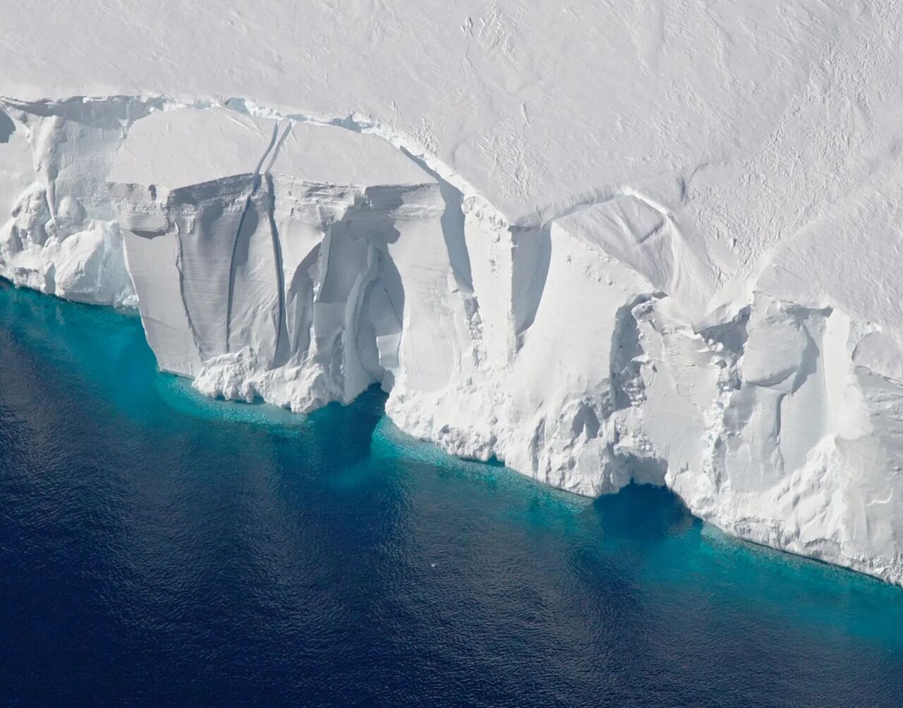 کاهش توده صفحه یخی قطب جنوب+فیلم