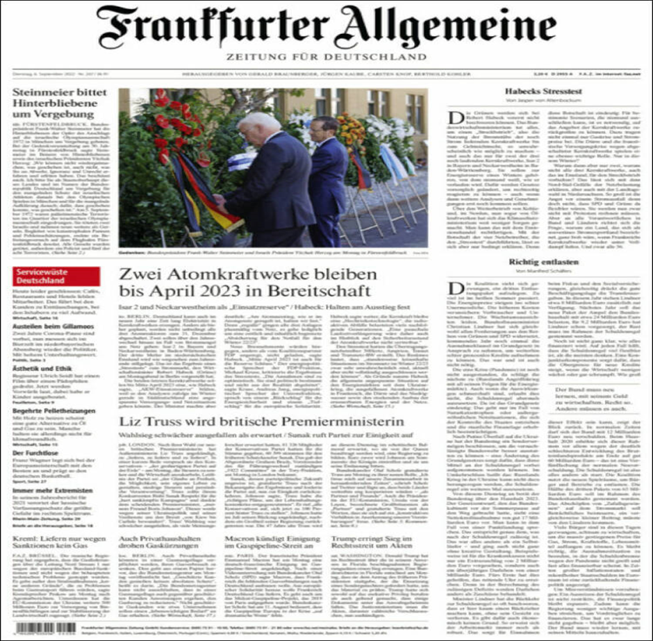 عناوین روزنامههای مطرح جهان؛ ششم سپتامبر 2022 2