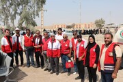 ۲تیم امداد و نجات جمعیت هلال احمر کرمانشاه در مرز منذریه عراق مستقر شد