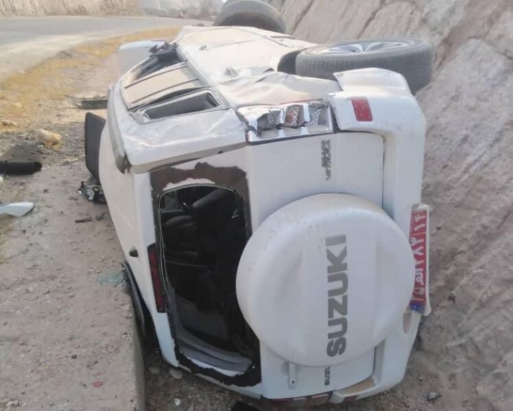 خودرو حامل همراهان وزیر ارشاد اسلامی در مسیر هفتکل - اهواز واژگون شد