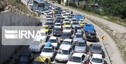 ترافیک خودروها در میدان قرآن شهر ایلام