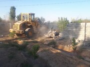 ۱۲۰ فقره ساخت‌ وساز غیرمجاز در زمین‌های کشاورزی دماوند تخریب شد
