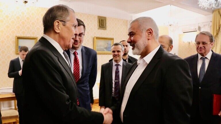 رئیس دفتر سیاسی حماس با وزیر خارجه روسیه ملاقات کرد