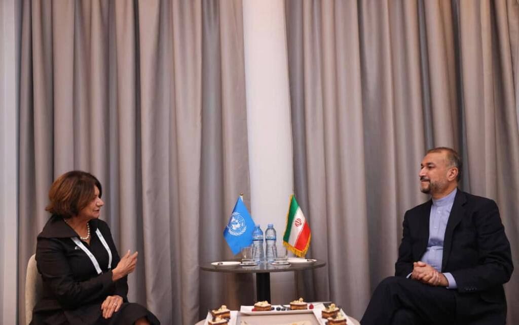 امیر عبداللہیان کی اقوام متحدہ کی نائب سربراہ برائے سیاسی امور سے ملاقات