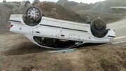 واژگونی یک دستگاه خودرو در زنجان چهار مصدوم و یک فوتی برجا گذاشت