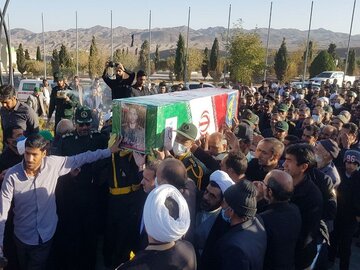 پیکر شهید سپاه در شهرستان زیرکوه تشییع شد