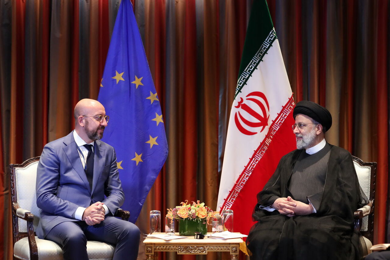 Raisi trifft am Rande der UN-Generalversammlung mit dem Präsidenten des Europäischen Rates zusammen