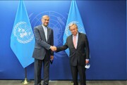 ایرانی وزیر خارجہ کی اقوام متحدہ کے سیکرٹری جنرل سے ملاقات
