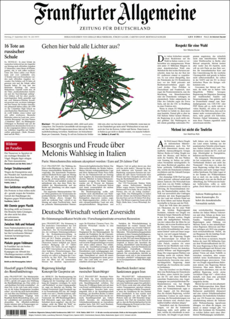 عناوین روزنامه‌های مطرح جهان؛ آلمان در بدترین بحران ۵۰ سال اخیر