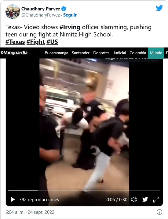 Video: Policía en EEUU agrede brutalmente a estudiante en una escuela