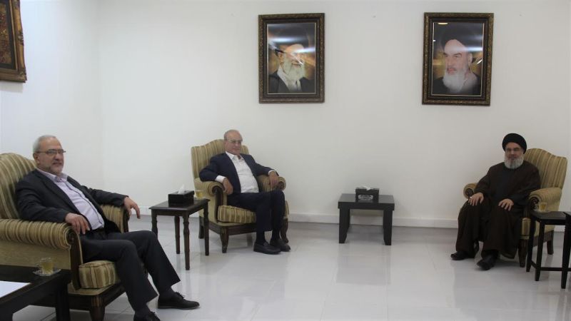 دیدار رئیس حزب توحید عربی لبنان با سید حسن نصرالله