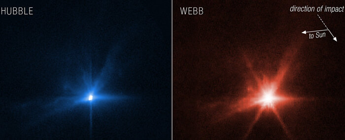 تلسکوپ‌های فضایی اثرات برخورد دارت با یک سیارک را بیش از حد انتظار نشان دادند