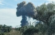 هواپیمای نظامی روسیه در کریمه آتش گرفت