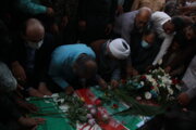 پیکر شهید مدافع امنیت «مجتبی امیری» در گلزار شهدای قشم آرام گرفت
