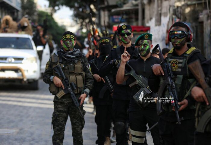 رژه نظامی سرایا القدس در سالروز تاسیس جنبش جهاد اسلامی + عکس