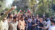 الطلاب الايرانيون ينظمون وقفة احتجاجا على اعمال الشغب الاخيرة