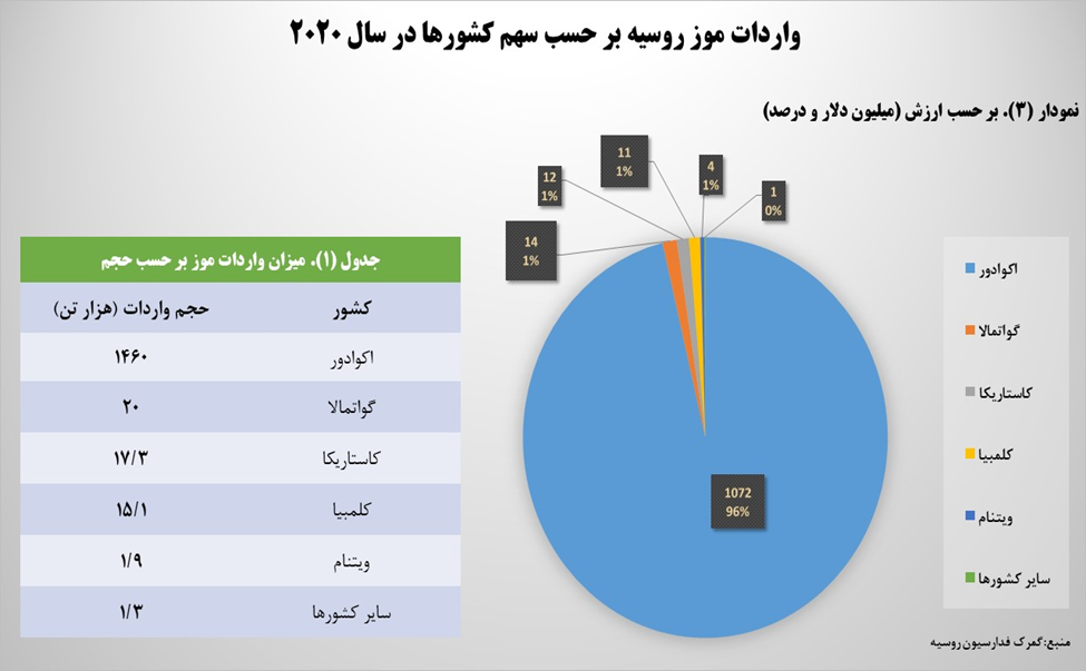 واردات میوههای گرمسیری به روسیه و ظرفیت ایران در تأمین آن