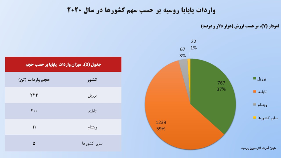 واردات میوههای گرمسیری به روسیه و ظرفیت ایران در تأمین آن
