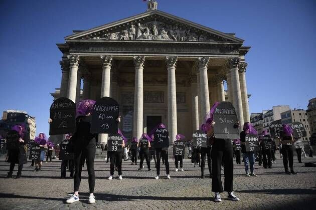 Manifestation à Paris contre le taux élevé de féminicide en France