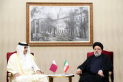 قازقستان میں ایرانی صدر اور قطری امیر کی ملاقات