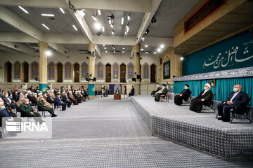 Leader receives participants at the Intl' Islamic Unity Conference