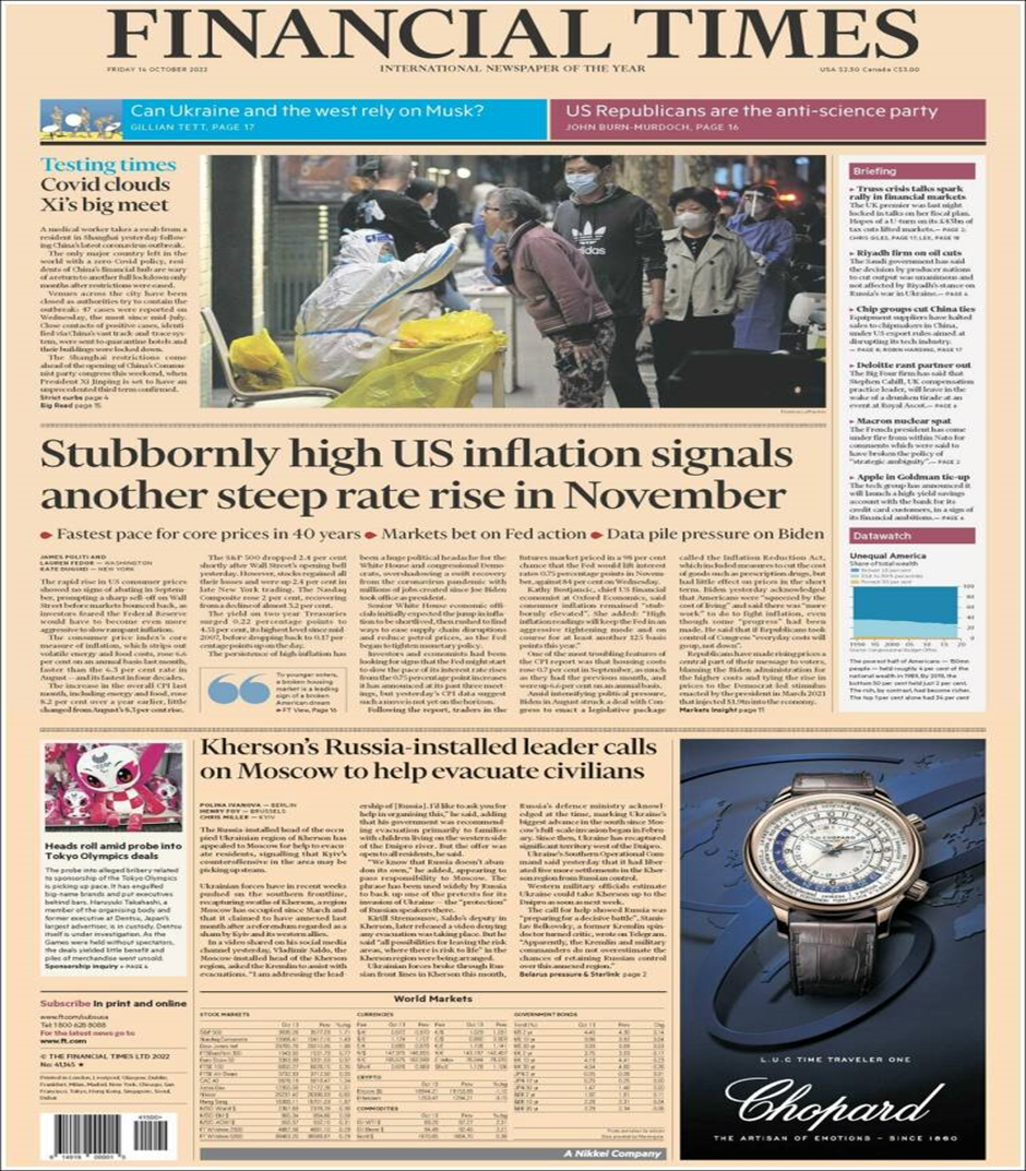 عناوین روزنامههای مطرح جهان؛رای ۱۴۳ کشور علیه روسیه در سازمان ملل