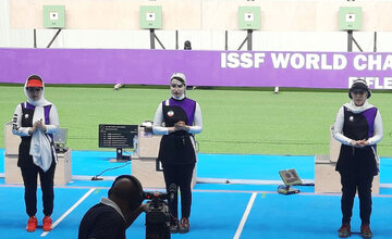 رقابت‌های تیراندازی قهرمانی جهان-مصر؛ تیم زنان ایران مدال برنز را به گردن آویخت